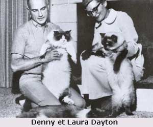 Denny et Laura Dayton avec leur chats Blossomtime